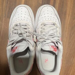 Nike Air White and Pink Low Tops